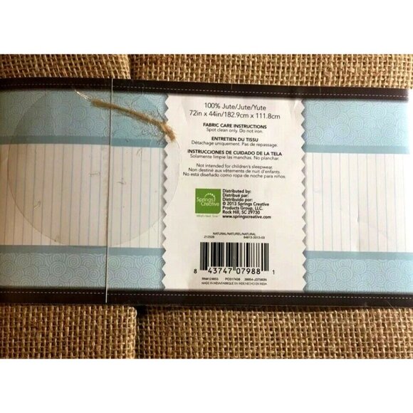 Crafty Cuts Burlap Fabric 1.5yds 1.37m 100% Jute 54in x 47in (137.2cm x 119.4cm) - Picture 3 of 3